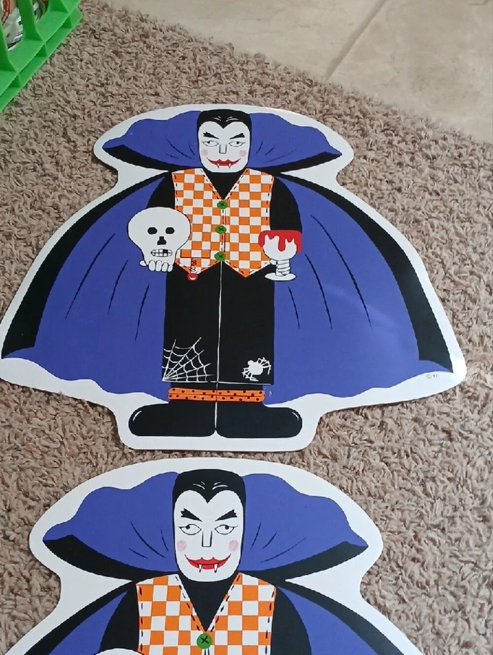 Unbranded Purple Vampire Halloween Wall Décor - Set of 2 Kitchen Placemats